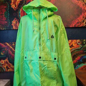 Izod ~ Size approximately 2X ~ Vintage Neon “Wind Breaker” Style Pullover